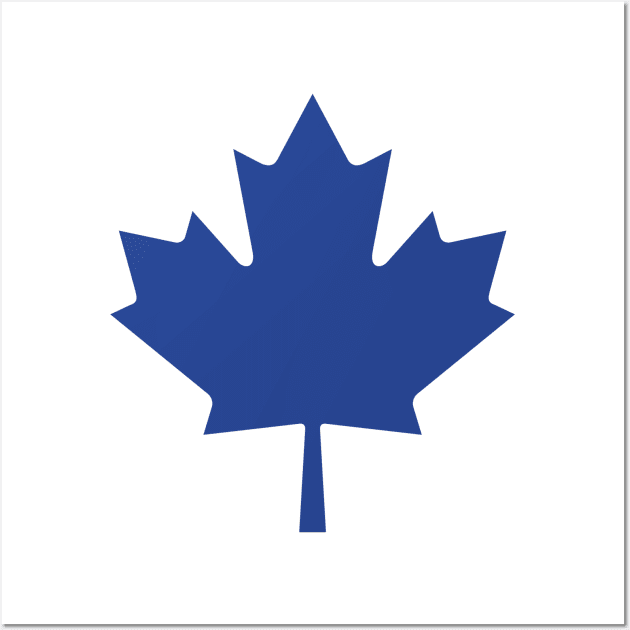 Maple Leaf - Toronto Flag Blue Wall Art by WiccanNerd
